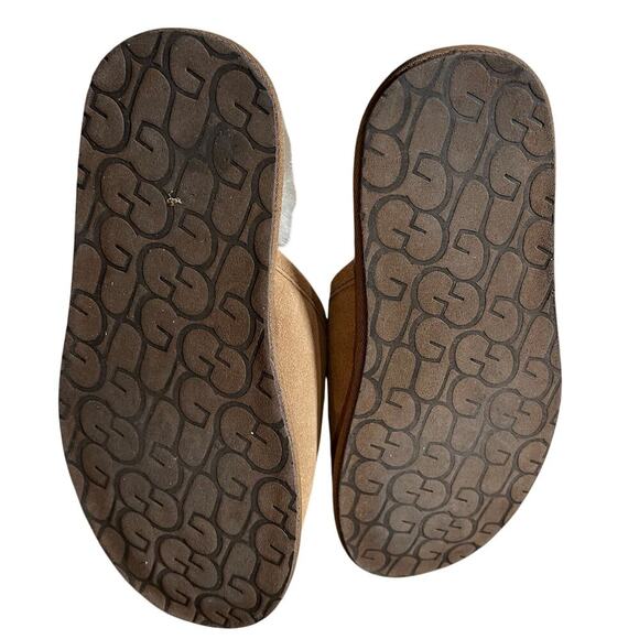 UGG Men's Scuff Suede Chestnut Slippers 1101111 Brown Faux Fur Lined Soft Winter - Picture 5 of 5